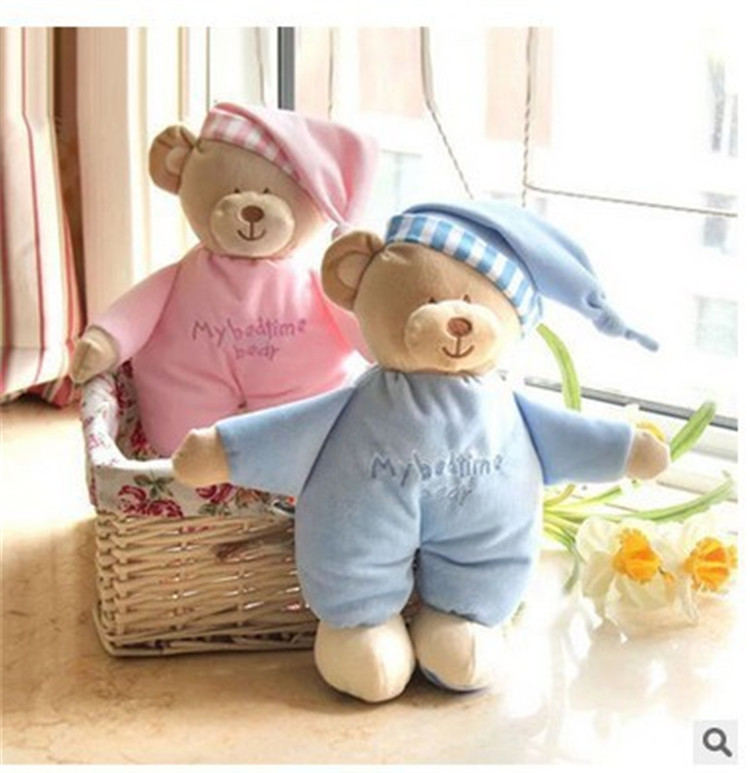 Outside single cute baby Baby appeasement doll cub baby boy supple soft wearing sleeping hat accompanied by sleeping grip