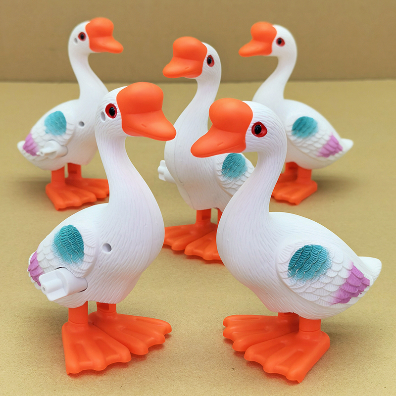 Net red upper string clockwork toy bouncing big white goose emulation Animal enlightenment male girls learn to climb 1-4-Taobao