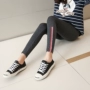 Bà bầu quần legging cotton mùa thu mới 2018 nâng bụng chín quần xuân hè thu đông thời trang quần bà bầu quần áo bầu đẹp