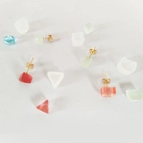 Серьги, маленькая силиконовая форма, треугольный куб, котенок