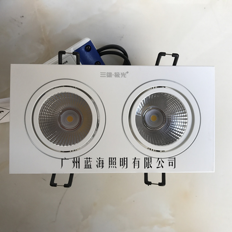 Sanxiong Aurora LED double head grille spotlight star color COB ceiling spotlight 2*6W 10W