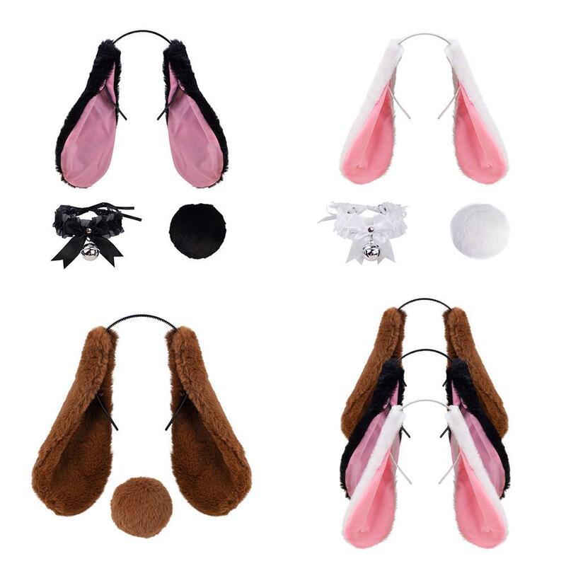 Cute Lop-Eared Rabbit Hair Accessory Anime Easter Cosplay Photo Shoot Plush Animal Ears Furry Headband Headwear Trendy