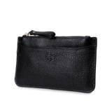 Кошелек, маленькая сумка клатч, кожаный ультратонкий бумажник с молнией, сумка с петлей на руку, из натуральной кожи, воловья кожа