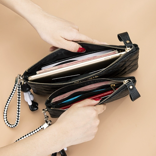 Маленькая сумка клатч, кожаная летняя сумка с петлей на руку, длинный кошелек, коллекция 2023