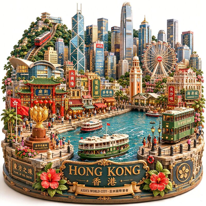 Hong Kong Style Fridge Magnet Victoria Harbor Metal Relief Landmark Cultural and Creative Tourism High-End Magnetic Decoration Authentic Hong Kong Style Fridge Magnet Victoria Harbor Metal Relief Landmark Cultural and Creative Tourism High-End Magnetic Decoration Authentic