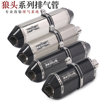 Suitable for motorcycle ZX10R KTM20 RC390Z750 Z800ninja400 Z800ninja400 wolf head exhaust pipe