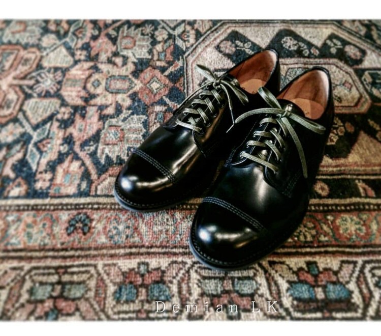 British-Made Sanders Retro Japanese Military-Style Low-Top Leather Shoes with Three Joints, Derby Style, Model 1128, Multiple Colors in Stock