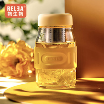 Bio-bioresistant glass cup office with lid tea cup flower tea water separation brief about mini-with-hand cup