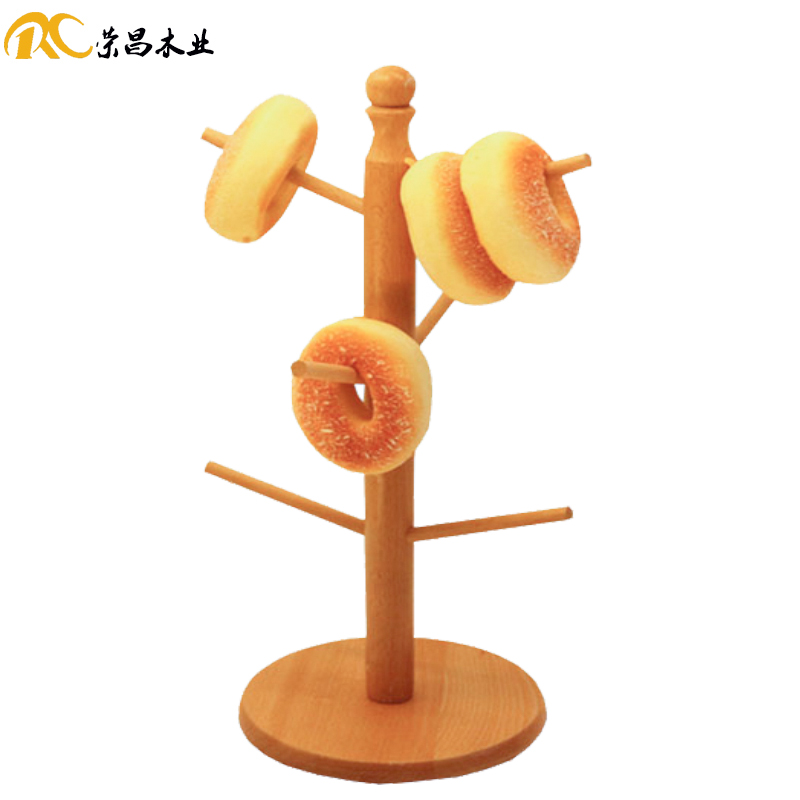 New Pint Sweet donut frame bread Show solid wood shelving soft-packed baking pastry items Display Props Hem