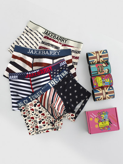 Men's underwear, men's boxer briefs, youth trendy personality, comfortable and breathable modal cotton couple style boys' underpants