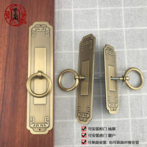 Antique brass handle double-sided docking private room door antique bronze long door handle cabinet wardrobe door handle handle