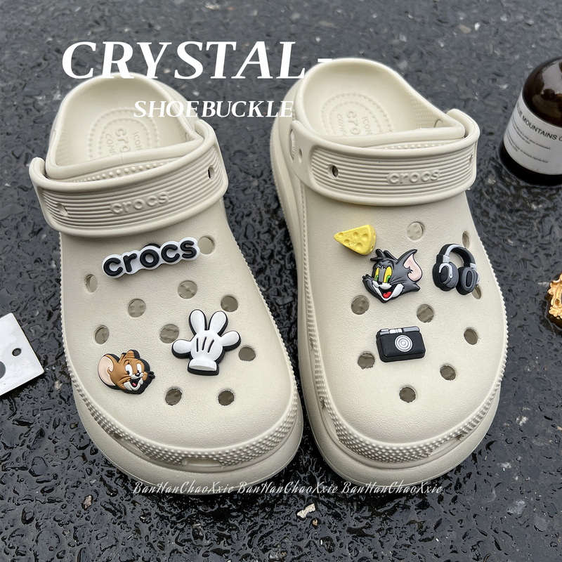 Crocs Accessories Tom and Jerry Cheese Compatible Detachable Shoe Charms Set for Men and Kids DIY Shoe Decorations