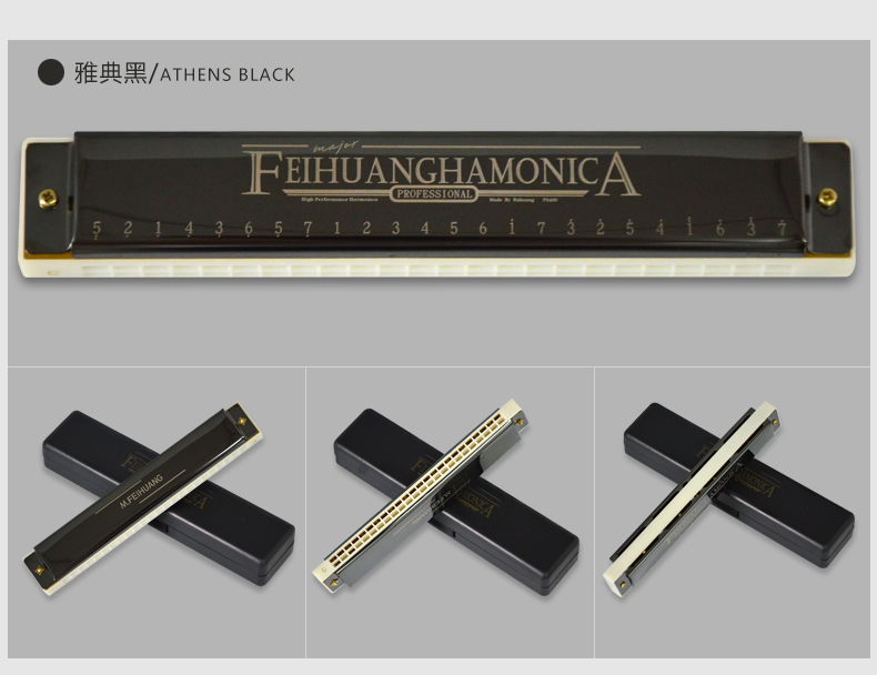 Feihuang tremolo harmonica 24 lỗ c dành cho người mới bắt đầu chơi nhạc cụ dành cho học sinh - Nhạc cụ phương Tây đàn guitar cordoba