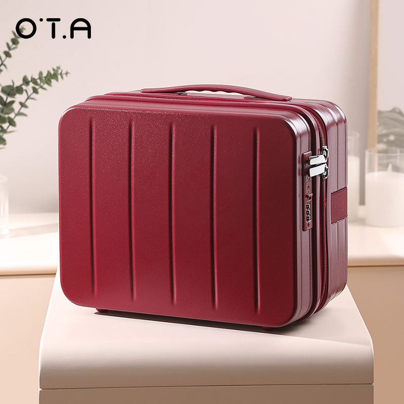 Ota Hand Luggage Add-On Bag for Women 14inch Mini Red Cosmetic Case Wedding Gift Dowry Box