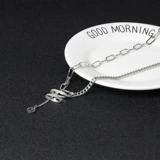 Универсальное ожерелье с буквами, модная цепочка до ключиц в стиле хип-хоп для влюбленных, серебро 925 пробы, изысканный стиль