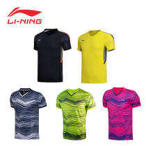 Li Ning Tennis Badminton Running Sports Casual Fashion Mens Section Yellow Black Blue Speed Dry Perspiration Function T