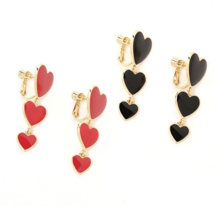 Clearance Export to Japan Catwalk style Heart-shaped pendant Spiral ear clip Modified face without pierced ears