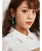 Export Japanese retro gentle sweet water drop pendant earrings