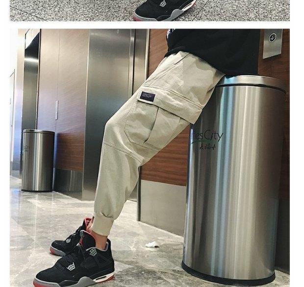 Quần Harlan nữ sinh viên phiên bản Hàn Quốc của quần ống rộng bf Harajuku chân chín quần in quần siêu lửa dụng cụ quần thường quần ngủ nữ