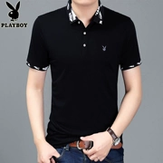 Playboy áo thun nam tay ngắn 2018 hè mới quần áo nam ve áo nửa áo sơ mi POLO áo sơ mi nam