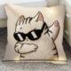 ຮູບແບບຮ້ອນການປິ່ນປົວ cat ພິມ pillow cushion core ຫ້ອງ sofa car super soft cushion ຖອດອອກໄດ້ແລະ washable