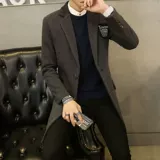 Шерстяное пальто, шерстяной плащ для школьников, облегающий крой