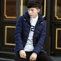 Áo chống rét mùa đông mới cho nam cổ áo cotton trẻ trung làm dày áo khoác cotton nam phiên bản Hàn Quốc áo khoác cotton - Bông áo măng tô nam