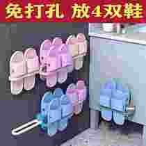 Bathroom Slippers Rack Toilet Shelve Free wall Wall Hanging Door Rear type Divine Instrumental Folding Toilet containing shelf