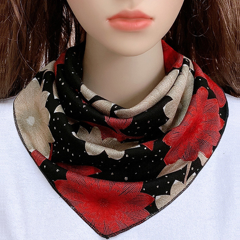 Neck and neck in winter, fashion pie silk scarf spring and autumn fake collar hundred new scarf triangle