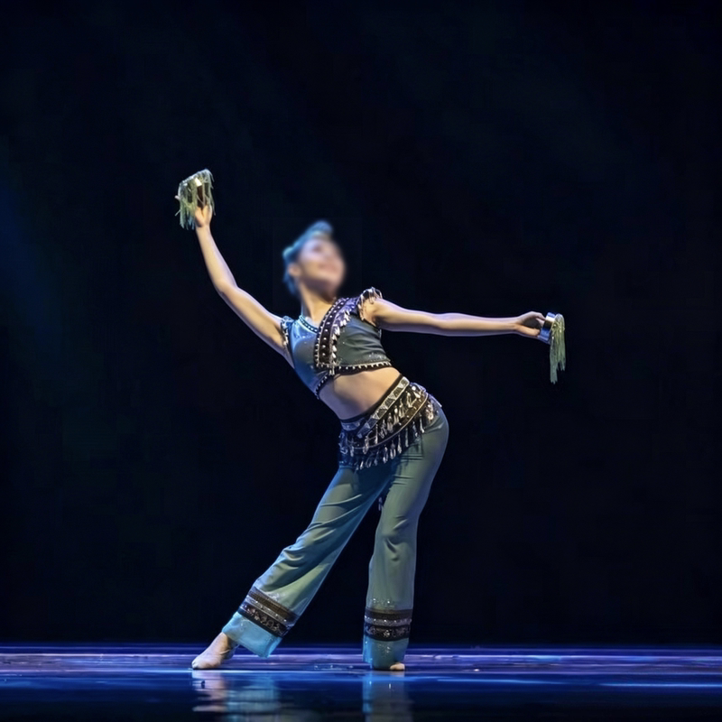 New Yi Ethnic Style Dance Costume, Similar to the One Used in the Dance Performance of the Song "Muguang," Solo Performance Costume, Ethnic Style Performance Costume, Art Exam Performance Costume for Women