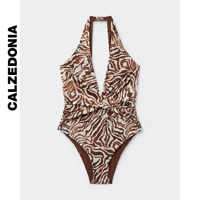Сандалии CALZEDONIA Kaze носки летние морской курорт купальник однотонный коричневый узор 0IS1838