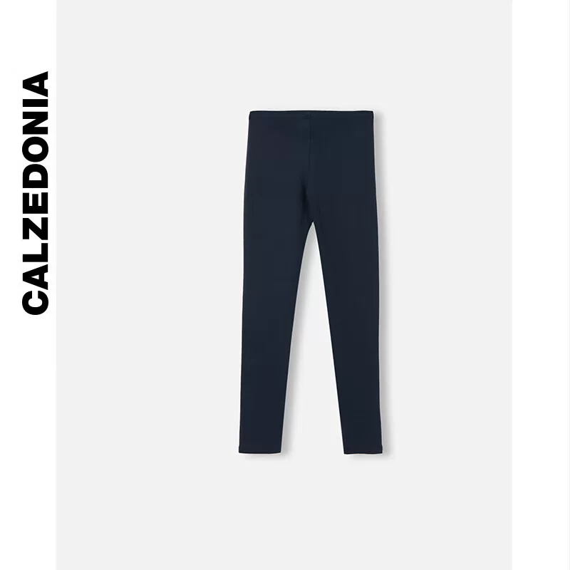 CALZEDONIA Socks Autumn and Winter Children's Fashionable Warm Leggings Black Solid Color Soft Girls BIP007