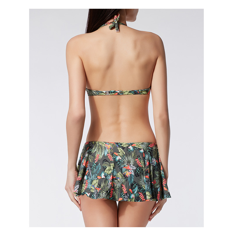 Áo phông bikini in hoa ruffle gợi cảm của phụ nữ CALZEDONIA RUJ1522 7897 - Bikinis áo tắm cho người béo