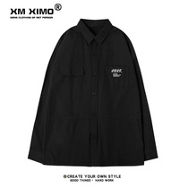 Shirt mens port style Japanese Joker leisure loose trend shirt mens fashion handsome students simple Autumn New Products