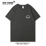 Хлопковая небольшая дизайнерская летняя приятная телу футболка с коротким рукавом, тренд сезона, свободный крой