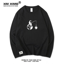 2019 New spoof astronauts autumn and winter long sleeve T-shirt men Korean version of tide teenagers base shirt clothes