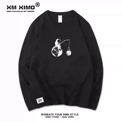2019 New spoof spaceman autumn and winter long sleeve T-shirt men Korean version of tide teenagers base shirt clothes