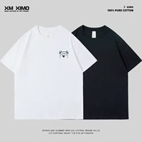 245 г [2 шт. в упаковке, 1 стирка, 1 смена] ♥♥ [Белые футболки Fanatic с короткими рукавами + черные футболки с короткими рукавами]