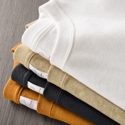 【Two-Pack】Solid Color 2025 New Pure Cotton Short-Sleeve T-Shirt for Men, Loose White Long-Sleeve Base Layer Top