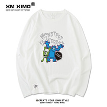 Autumn 2020 new harbor wind Monster University mens loose round neck mens autumn long sleeve top tide ins thin model