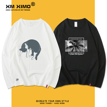 ins autumn long sleeve T-shirt men Cotton Korean loose body shirt autumn clothes fashion fashion fashion brand mens base shirt