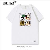 ins half-sleeve male couple T-shirt American Street Tide brand hip hop national tide cotton summer short sleeve mens casual shirt