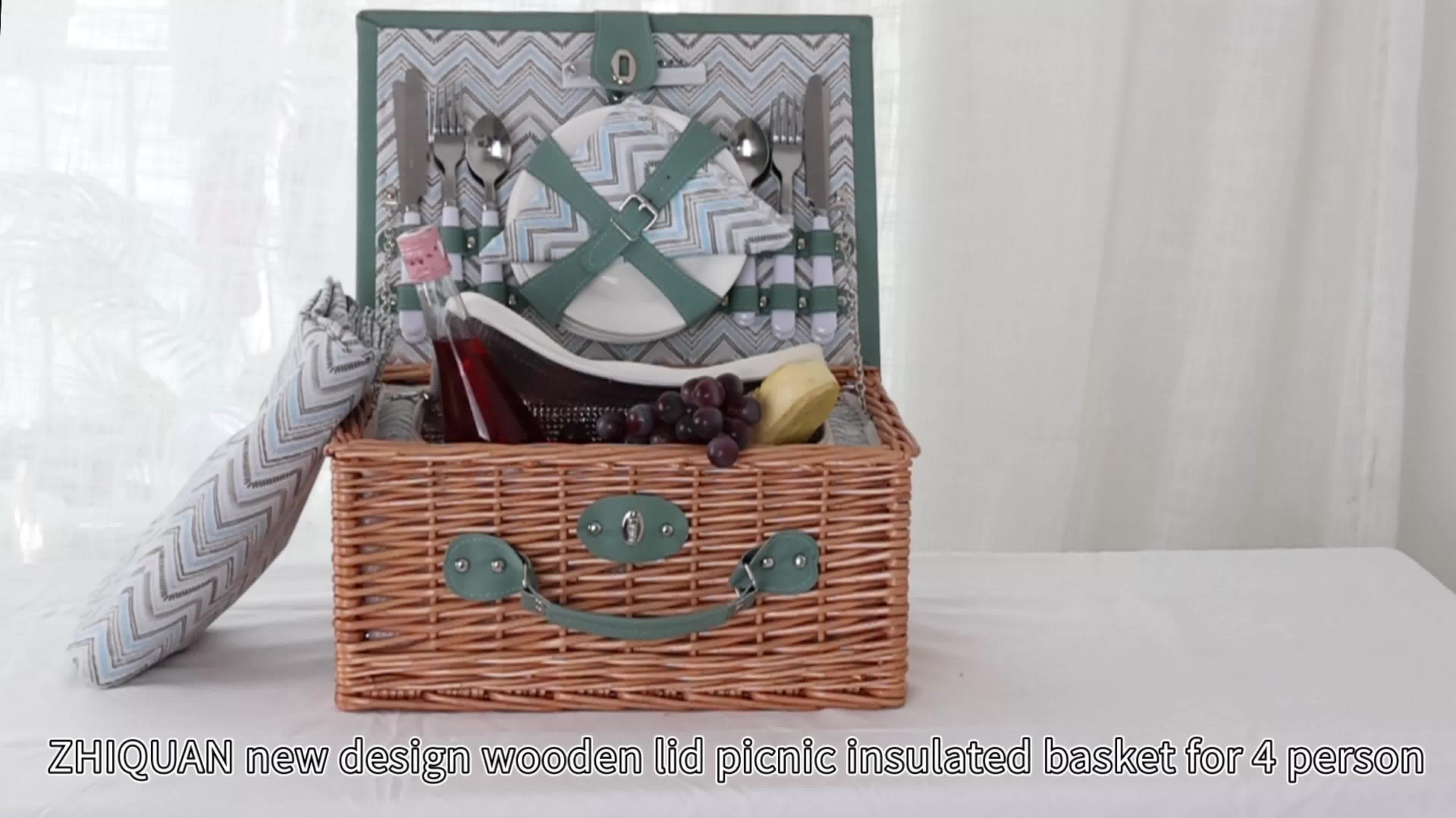 Willow Picnic Hamper Bulk Shopping Insulated Cooler Collapsible