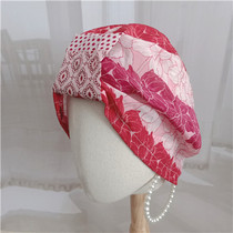 Retro vintage French style elegant travel style silk multi-purpose Muslim Baotou hat Muslim