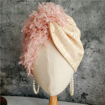 vintage European and American medieval retro fashionable folded tassel Korean version of the street travel all-inclusive turban head cap