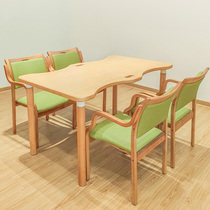 zonyea solid wood long table suitable for aging table nursing home elderly apartment