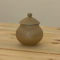  Yunnan Dali handmade coarse pottery jar Unglazed vegetarian burning Clay pottery jar with lid Traditional dragon kiln wood burning