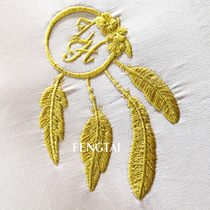 Fengtai pattern design custom wedding hall beauty salon Hotel bathrobe morning robe makeup robe embroidery LOGO design