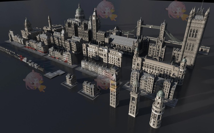 图片[2]-C4D维多利亚时代中世纪欧美maya建筑景观3D模型fbx立体obj素材K24-cg男孩