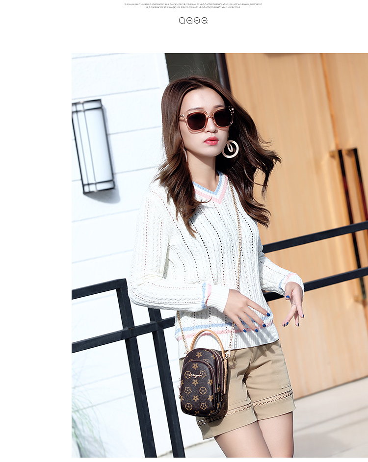Điện thoại di động túi nhỏ nữ 2019 mới Hàn Quốc đơn vai thời trang hoang dã mini Messenger túi xách chuỗi mùa hè - Túi điện thoại túi xách nữ giá rẻ
